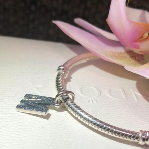 Pandora dangle letter pave charms. - Picture 4 of 4